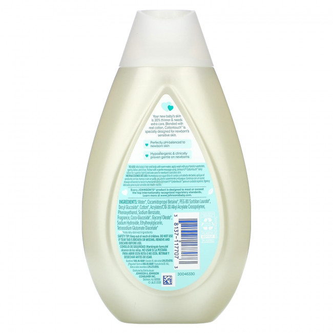 Johnson & Johnson, Cottontouch, средство для душа и шампунь для новорожденных, 400 мл (13,6 жидк. Унции) Johnson & Johnson, Cottontouch, средство для душа и шампунь для новорожденных, 400 мл (13,6 жидк. Унции)