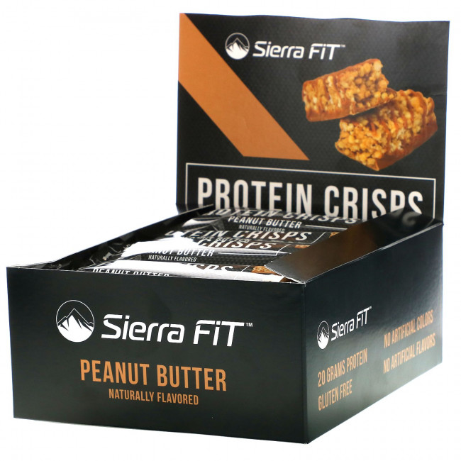 Sierra Fit, протеиновые вафли, арахисовая паста, 12 шт., 56 г (1,98 унции) каждая Sierra Fit, протеиновые вафли, арахисовая паста, 12 шт., 56 г (1,98 унции) каждая