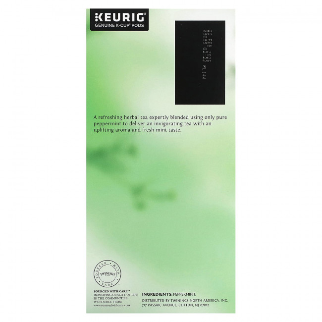 Twinings, Herbal Tea, чистая перечная мята, без кофеина, 24 K-чашки, по 3 г (0,11 унции) Twinings, Herbal Tea, чистая перечная мята, без кофеина, 24 K-чашки, по 3 г (0,11 унции)