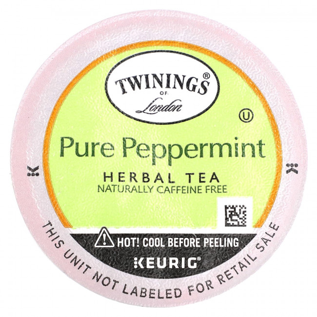 Twinings, Herbal Tea, чистая перечная мята, без кофеина, 24 K-чашки, по 3 г (0,11 унции) Twinings, Herbal Tea, чистая перечная мята, без кофеина, 24 K-чашки, по 3 г (0,11 унции)
