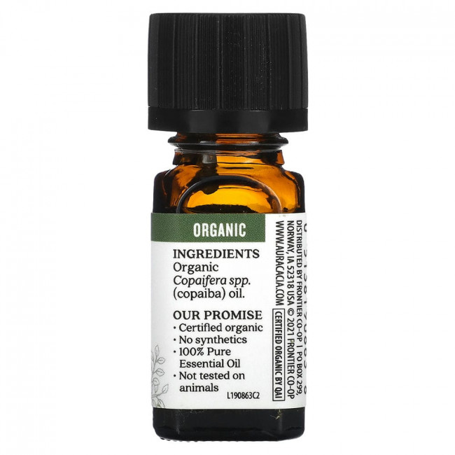 Aura Cacia, чистое эфирное масло, органический копайба, 7,4 мл (0,25 жидк. унции) Aura Cacia, чистое эфирное масло, органический копайба, 7,4 мл (0,25 жидк. унции)