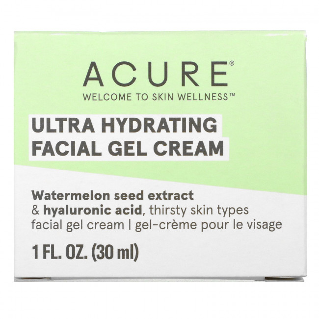 Acure, Ultra Hydrating, гель-крем для лица, 30 мл (1 жидк. Унция) Acure, Ultra Hydrating, гель-крем для лица, 30 мл (1 жидк. Унция)