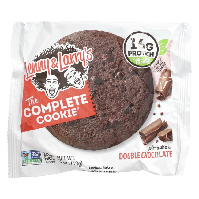 Lenny & Larry's, The Complete Cookie®, двойной шоколад, 12 видов печенья, 113 г (4 унции) Lenny & Larry's, The Complete Cookie®, двойной шоколад, 12 видов печенья, 113 г (4 унции)
