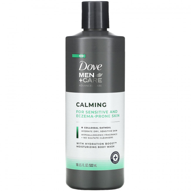Dove, Men + Care, успокаивающее увлажняющее средство для душа, 532 мл (18 жидк. Унций) Dove, Men + Care, успокаивающее увлажняющее средство для душа, 532 мл (18 жидк. Унций)