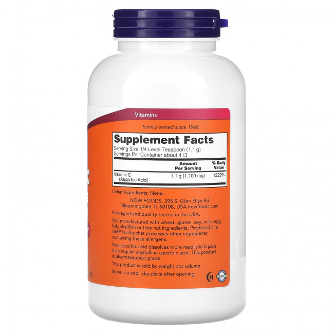 NOW Foods, Кристаллы витамина C, 454 г (1 фунт) NOW Foods, Кристаллы витамина C, 454 г (1 фунт)