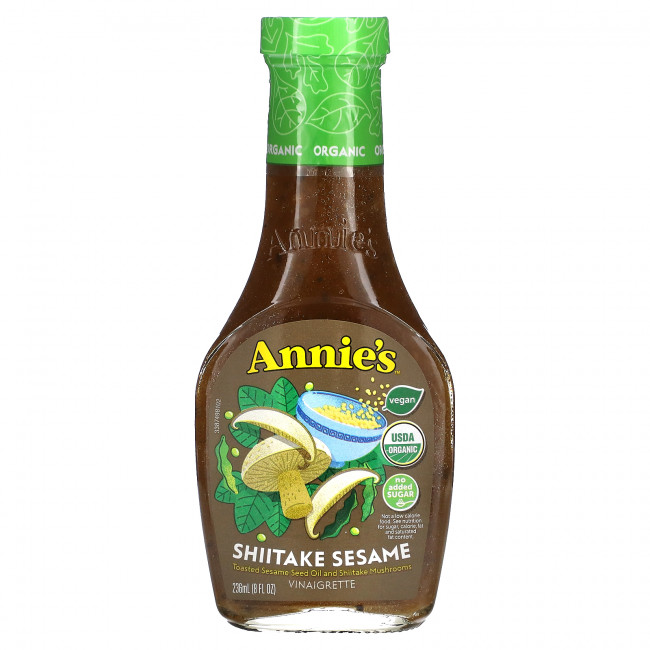 Annie's Homegrown, Органический винегрет из шиитаке с кунжутом, 236 мл (8 жидк. Унций) Annie's Homegrown, Органический винегрет из шиитаке с кунжутом, 236 мл (8 жидк. Унций)