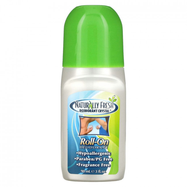 Naturally Fresh, Шариковый дезодорант Кристалл, без отдушек, 3 жидких унций (90 мл) Naturally Fresh, Шариковый дезодорант Кристалл, без отдушек, 3 жидких унций (90 мл)