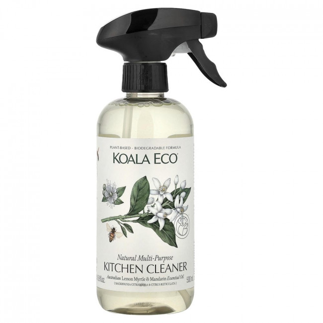 Koala Eco, натуральное многоцелевое средство для чистки кухни, эфирные масла австралийского лимонного мирта и мандарина, 500 мл (16,9 жидких унций) Koala Eco, натуральное многоцелевое средство для чистки кухни, эфирные масла австралийского лимонного мирта и мандарина, 500 мл (16,9 жидких унций)