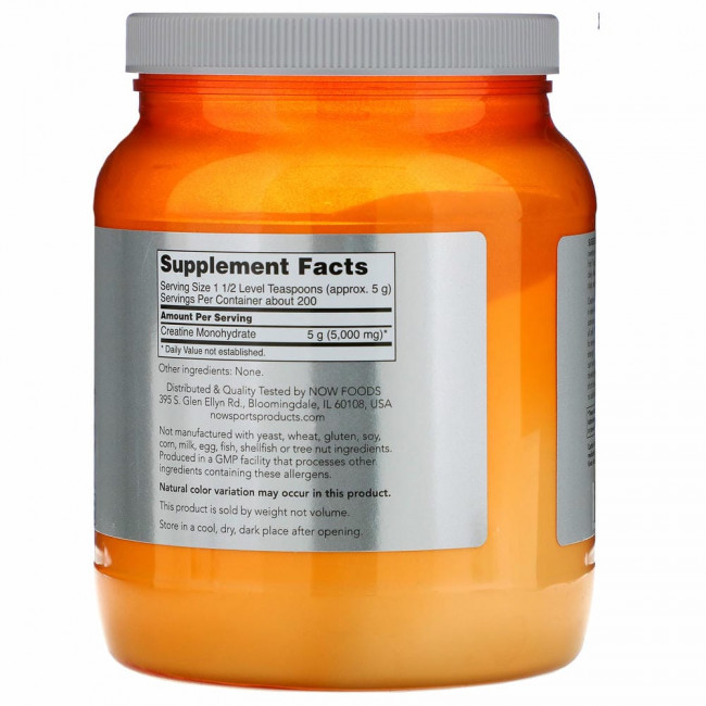 NOW Foods, Sports, моногидрат креатина, 1 кг (2,2 фунта) NOW Foods, Sports, моногидрат креатина, 1 кг (2,2 фунта)