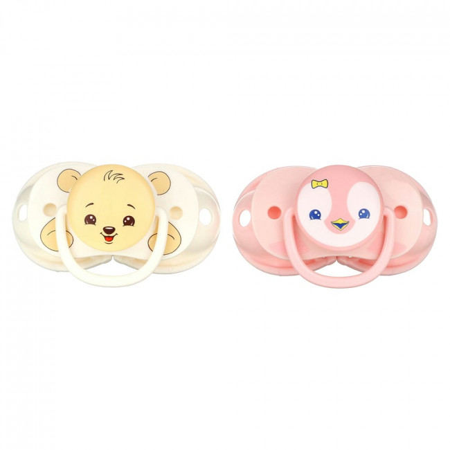 RaZbaby, Соска-пустышка Keep-It-Kleen, для 0–36 мес, Penguin & Bear, 2 шт. (Товар снят с продажи)