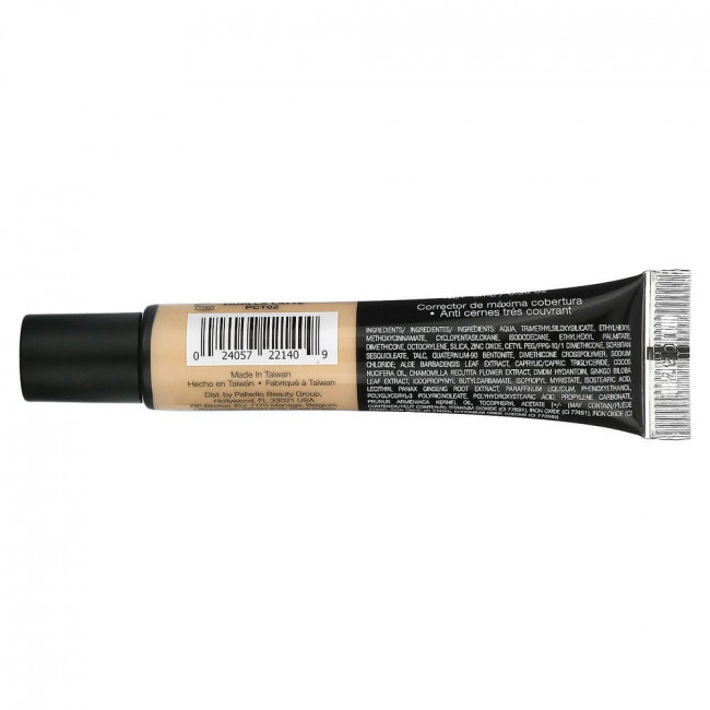 Palladio, Full-Coverage Concealer, Vanilla Latte PCT02, 0.35 oz (9 ml)