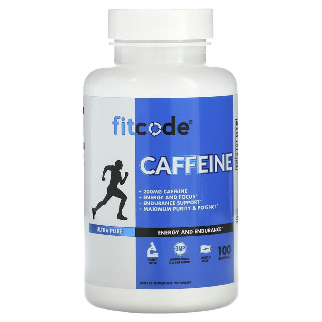FITCODE, Caffeine, 200 mg, 100 Tablets