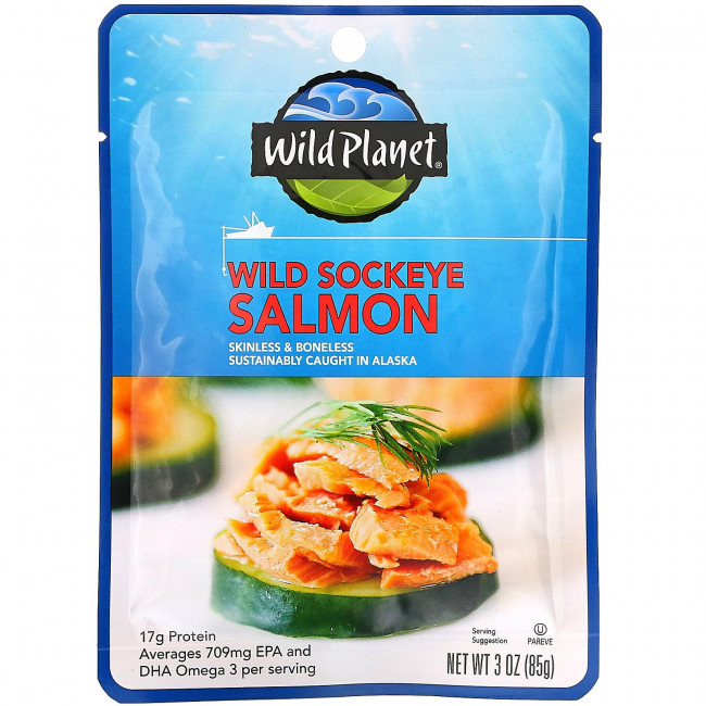 Wild Planet, дикая нерка, 85 г (3 унции) Wild Planet, дикая нерка, 85 г (3 унции)