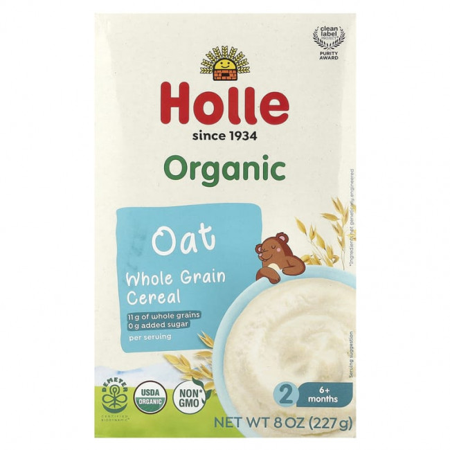 Holle, Органические овсяные хлопья из цельного зерна, от 6 месяцев, 227 г (8 унций) Holle, Органические овсяные хлопья из цельного зерна, от 6 месяцев, 227 г (8 унций)