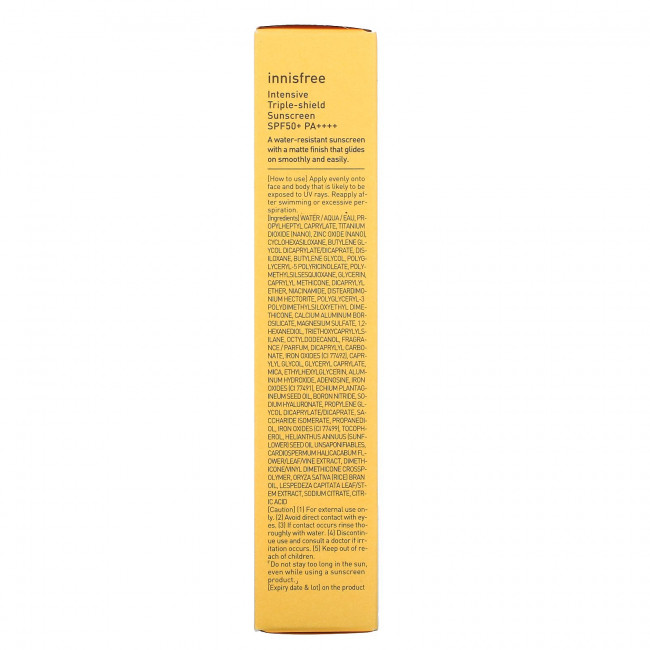 Innisfree, Triple-Shield, интенсивный солнцезащитный крем с тремя уровнями защиты, SPF50 + PA ++++, 50 мл (1,69 жидк. унции) Innisfree, Triple-Shield, интенсивный солнцезащитный крем с тремя уровнями защиты, SPF50 + PA ++++, 50 мл (1,69 жидк. унции)