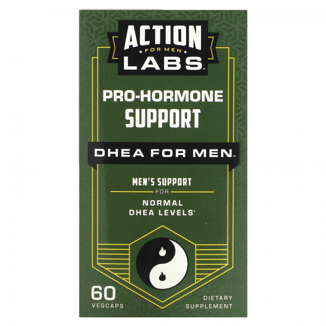 Action Labs, Pro-Hormone Support, ДГЭА для мужчин, 60 растительных капсул Action Labs, Pro-Hormone Support, ДГЭА для мужчин, 60 растительных капсул