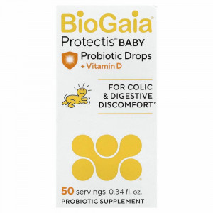 BioGaia, ProTectis, детские капли, против колик и для комфортного пищеварения, с витамином D, 10 мл (0,34 жидк. унции)