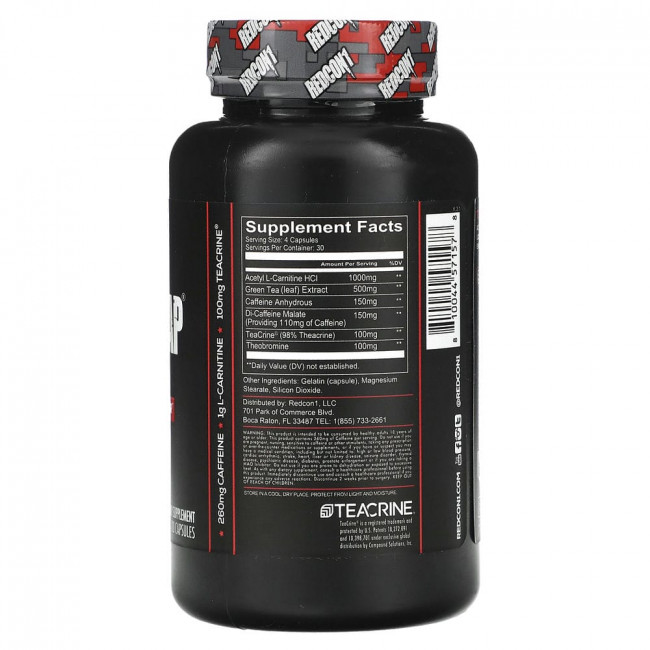 Redcon1, Double Tap, Energizing Fat Burner, 120 Capsules