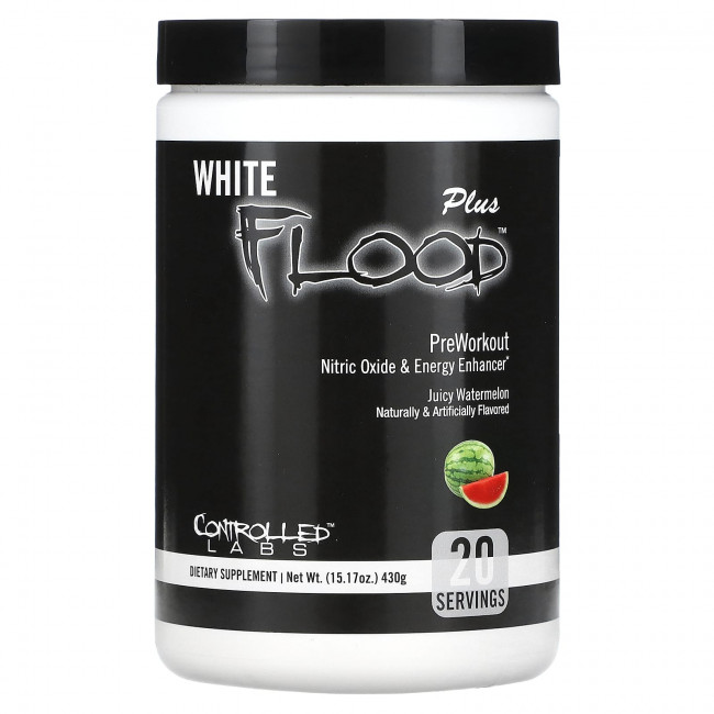 Controlled Labs, White Flood Plus, перед тренировкой, сочный арбуз, 430 г (15,17 унции) Controlled Labs, White Flood Plus, перед тренировкой, сочный арбуз, 430 г (15,17 унции)