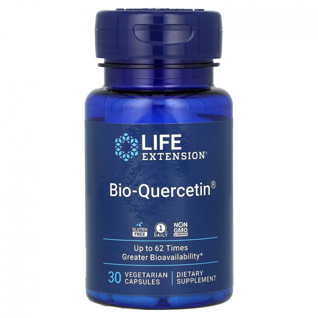 Life Extension, биокверцитин, 30 вегетарианских капсул