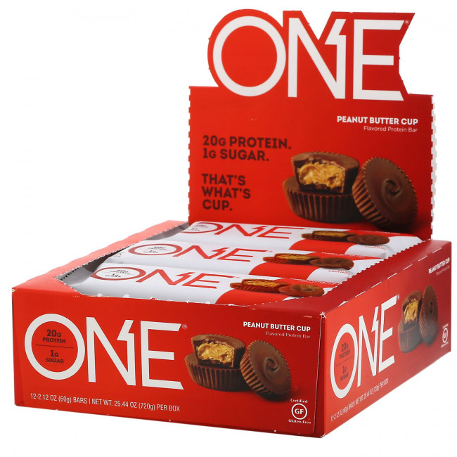 One Brands, ONE Bar, корзиночка с арахисовой пастой, 12 батончиков по 60 г (2,12 унции) One Brands, ONE Bar, корзиночка с арахисовой пастой, 12 батончиков по 60 г (2,12 унции)