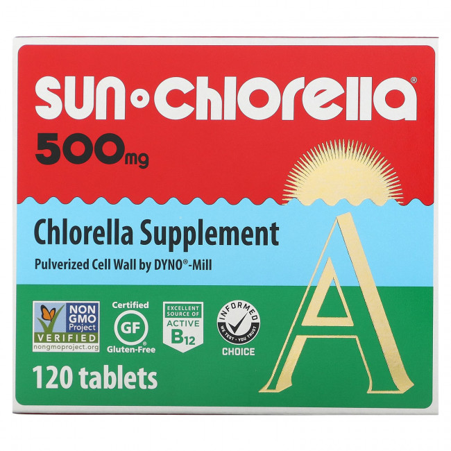 Sun Chlorella, хлорелла, 500 мг, 120 таблеток Sun Chlorella, хлорелла, 500 мг, 120 таблеток