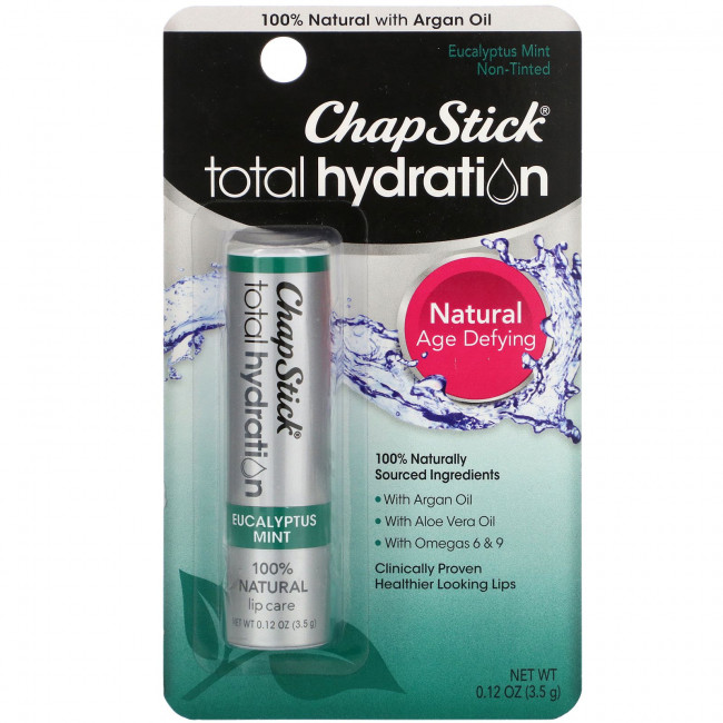 Chapstick, Total Hydration, бальзам для губ, «Эвкалипт и мята», 3,5 г