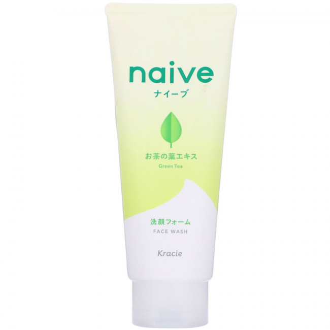 Kracie, Naive, средство для умывания, зеленый чай, 130 г (4,5 унции)