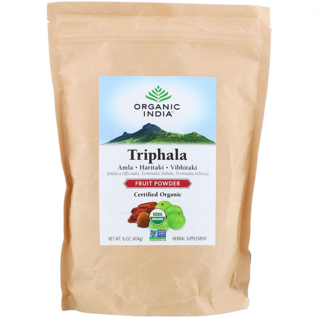 Organic India, Triphala, фруктовый порошок, 454 г (16 унций) Organic India, Triphala, фруктовый порошок, 454 г (16 унций)