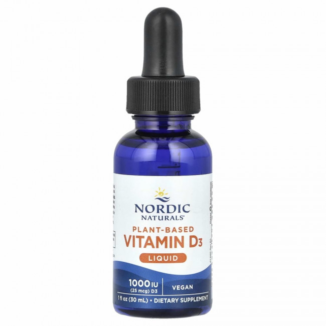 Nordic Naturals, жидкий растительный витамин D3, 1000 МЕ, 30 мл (1 жидк. унция)