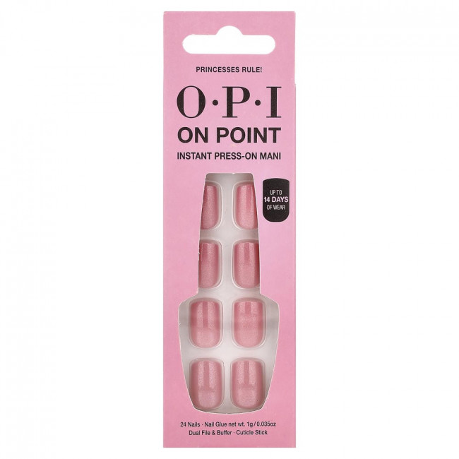 OPI, On Point, накладной маникюр мгновенного действия, короткая длина, «Принцессы правят!», набор из 27 предметов. OPI, On Point, накладной маникюр мгновенного действия, короткая длина, «Принцессы правят!», набор из 27 предметов.