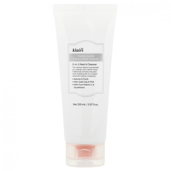 Очищающая маска для лица Dear, Klairs Freshly Juiced Vitamin Mask Cleanser, 5.07 fl oz (150 ml) Очищающая маска для лица Dear, Klairs Freshly Juiced Vitamin Mask Cleanser, 5.07 fl oz (150 ml)