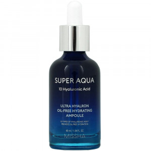 Missha, Super Aqua, увлажняющая ампула без гиалрона, без масла, 40 мл (1,35 жидк. Унции) Missha, Super Aqua, увлажняющая ампула без гиалрона, без масла, 40 мл (1,35 жидк. Унции)