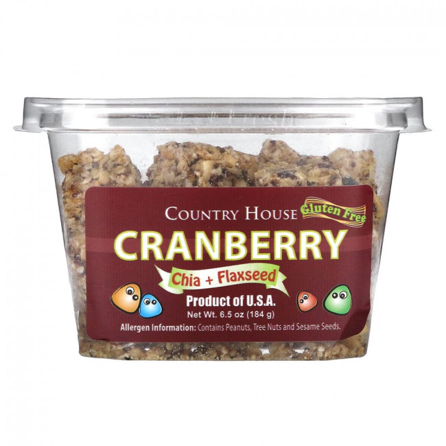 Country House, Cranberry, Chia + Flaxseed, 6.5 oz (184 g)