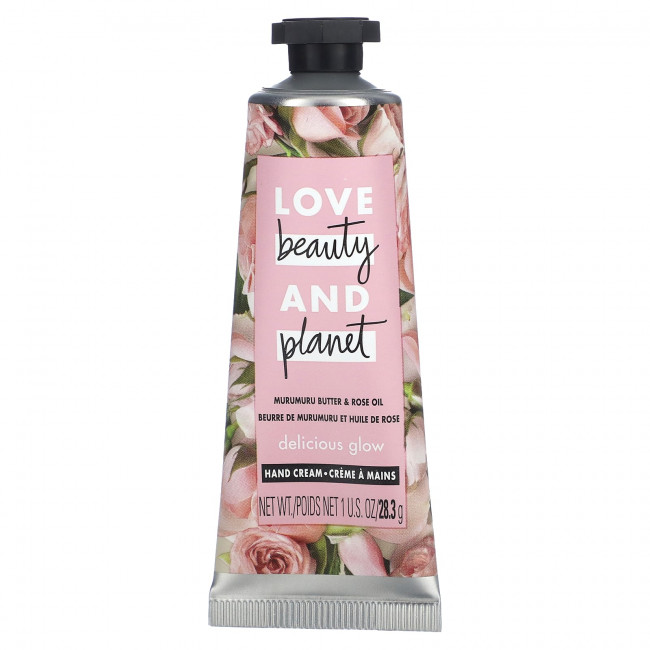 Love Beauty and Planet, Delicious Glow, крем для рук, масло мурумуру и розовое масло, 28,3 г (1 унция) Love Beauty and Planet, Delicious Glow, крем для рук, масло мурумуру и розовое масло, 28,3 г (1 унция)