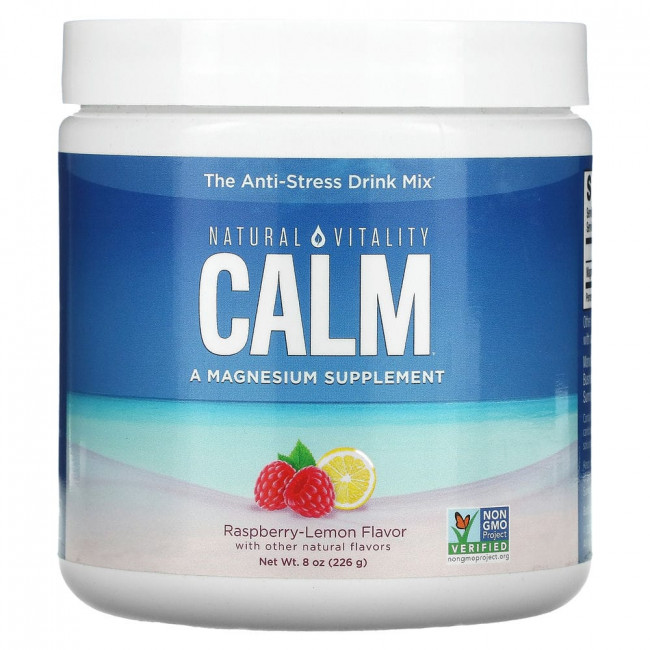 Natural Vitality, CALM, антистрессовая смесь для напитков, малина и лимон, 226 г (8 унций) Natural Vitality, CALM, антистрессовая смесь для напитков, малина и лимон, 226 г (8 унций)