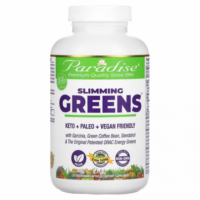 Paradise Herbs, Зелень для похудения, 120 вегетарианских капсул Paradise Herbs, Зелень для похудения, 120 вегетарианских капсул