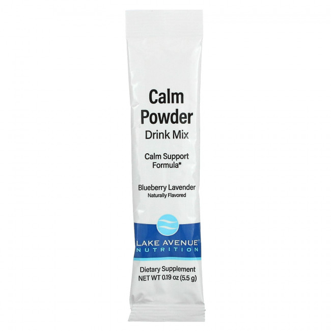 Lake Avenue Nutrition, Calm, смесь для приготовления успокаивающего напитка, голубика и лаванда, 20 пакетиков по 5,5 г (0,19 унции) Lake Avenue Nutrition, Calm, смесь для приготовления успокаивающего напитка, голубика и лаванда, 20 пакетиков по 5,5 г (0,19 унции)