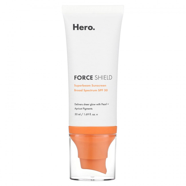 Hero Cosmetics, Force Shield, солнцезащитное средство Superbeam, SPF 30, 50 мл (1,69 жидк. Унции) Hero Cosmetics, Force Shield, солнцезащитное средство Superbeam, SPF 30, 50 мл (1,69 жидк. Унции)