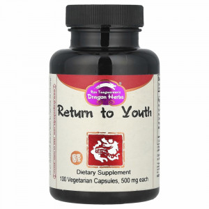 Dragon Herbs, сила молодости, 500 мг, 100 вегетарианских капсул