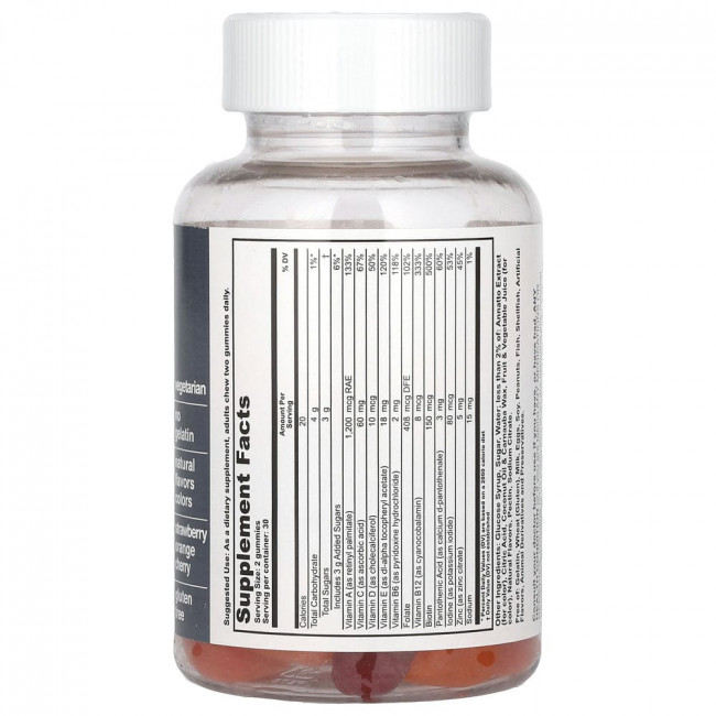 T-RQ, Adult Gummy, Multivitamin, Complete, Strawberry Orange Cherry Flavor, 60 Gummies