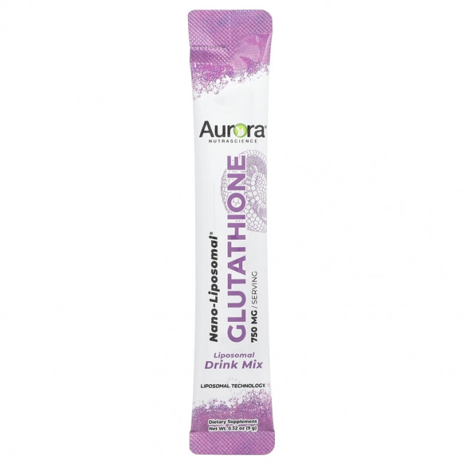 Aurora Nutrascience, Nano-Liposomal, глутатион, смесь для приготовления липосомальных напитков, 750 мг, 30 пакетиков по 9 г (0,32 унции) Aurora Nutrascience, Nano-Liposomal, глутатион, смесь для приготовления липосомальных напитков, 750 мг, 30 пакетиков по 9 г (0,32 унции)