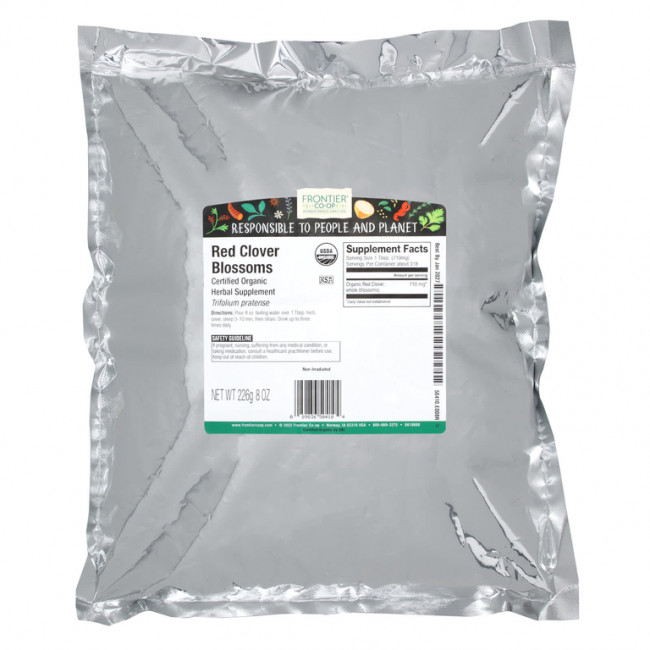 Frontier Co-op, Органические цветки красного клевера, 226 г (8 унций) Frontier Co-op, Органические цветки красного клевера, 226 г (8 унций)