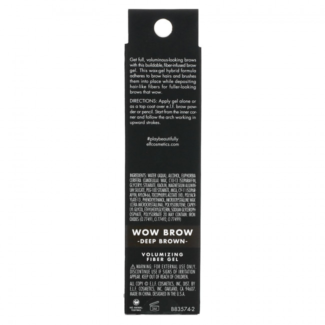 E.L.F., Wow Brow Gel, гель для бровей, темно-коричневый, 3,5 г (0,12 унции)