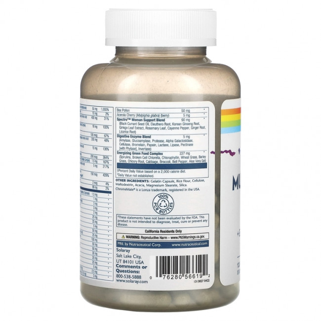 Solaray, Spectro Multivitamin, для женщин, 120 капсул