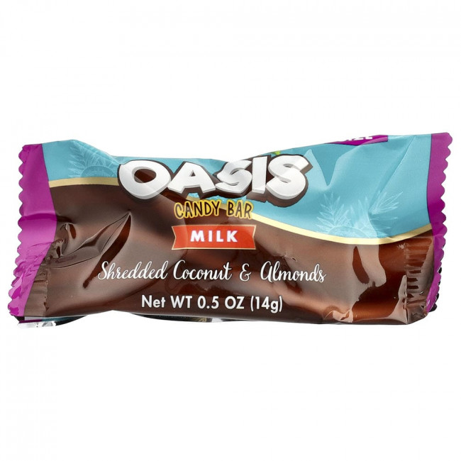 Шоколадный батончик ChocZero Oasis, молоко, тертый кокос и миндаль, 16 мини-батончиков в индивидуальной упаковке, по 14 г каждый. Шоколадный батончик ChocZero Oasis, молоко, тертый кокос и миндаль, 16 мини-батончиков в индивидуальной упаковке, по 14 г каждый.