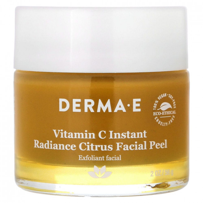 Derma E, Цитрусовый пилинг для лица «Мгновенное сияние» с витамином C, 56 г Derma E, Цитрусовый пилинг для лица «Мгновенное сияние» с витамином C, 56 г