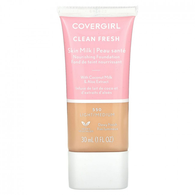 Covergirl, Clean Fresh, питательный тональный крем для кожи, тон 550 светлый/средний, 30 мл (1 жидк. унция)