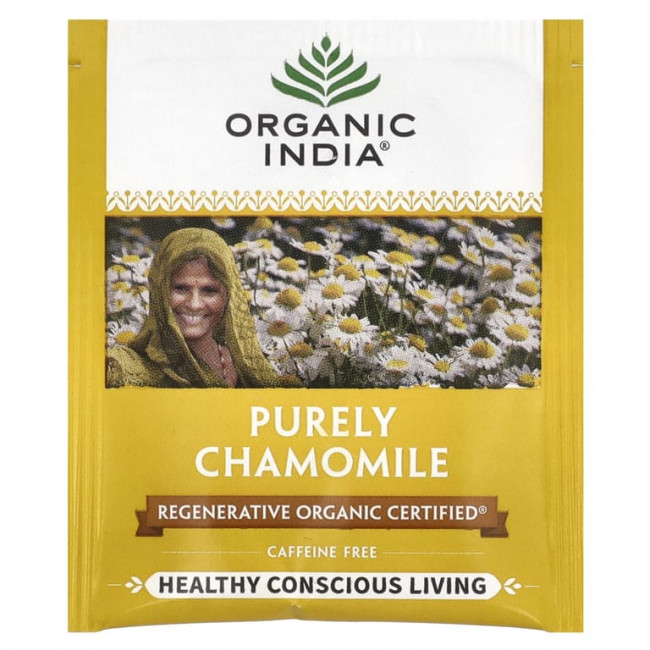 Organic India, чай с ромашкой, без кофеина, 18 пакетиков для заваривания, 28,8 г (1,02 унции) Organic India, чай с ромашкой, без кофеина, 18 пакетиков для заваривания, 28,8 г (1,02 унции)