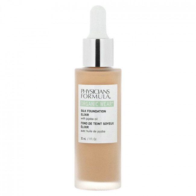 Physicians Formula, Organic Wear, эликсир для шелковой основы с маслом жожоба, от легкого до среднего, 30 мл (1 жидк. Унция)
